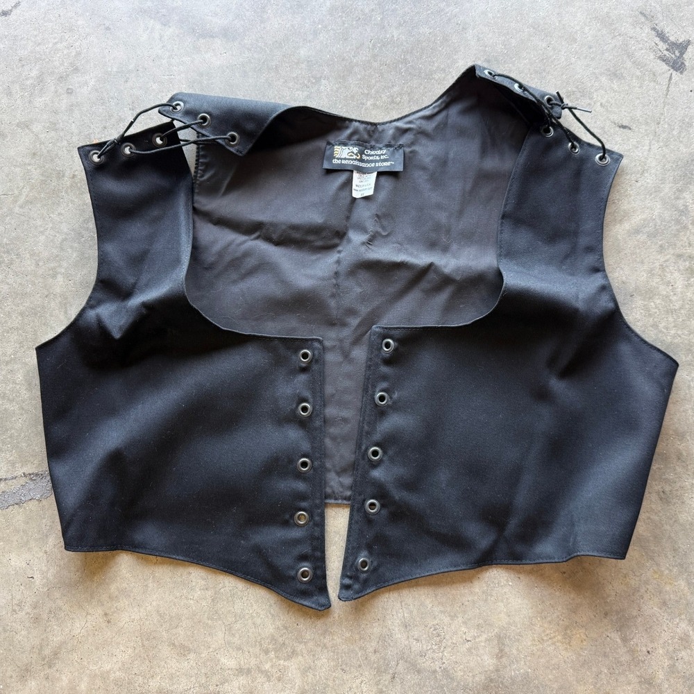 Chivalry Sports Renaissance Corset Bodice Black Lace Up Ren Faire LARP 3X USA - Picture 1 of 9